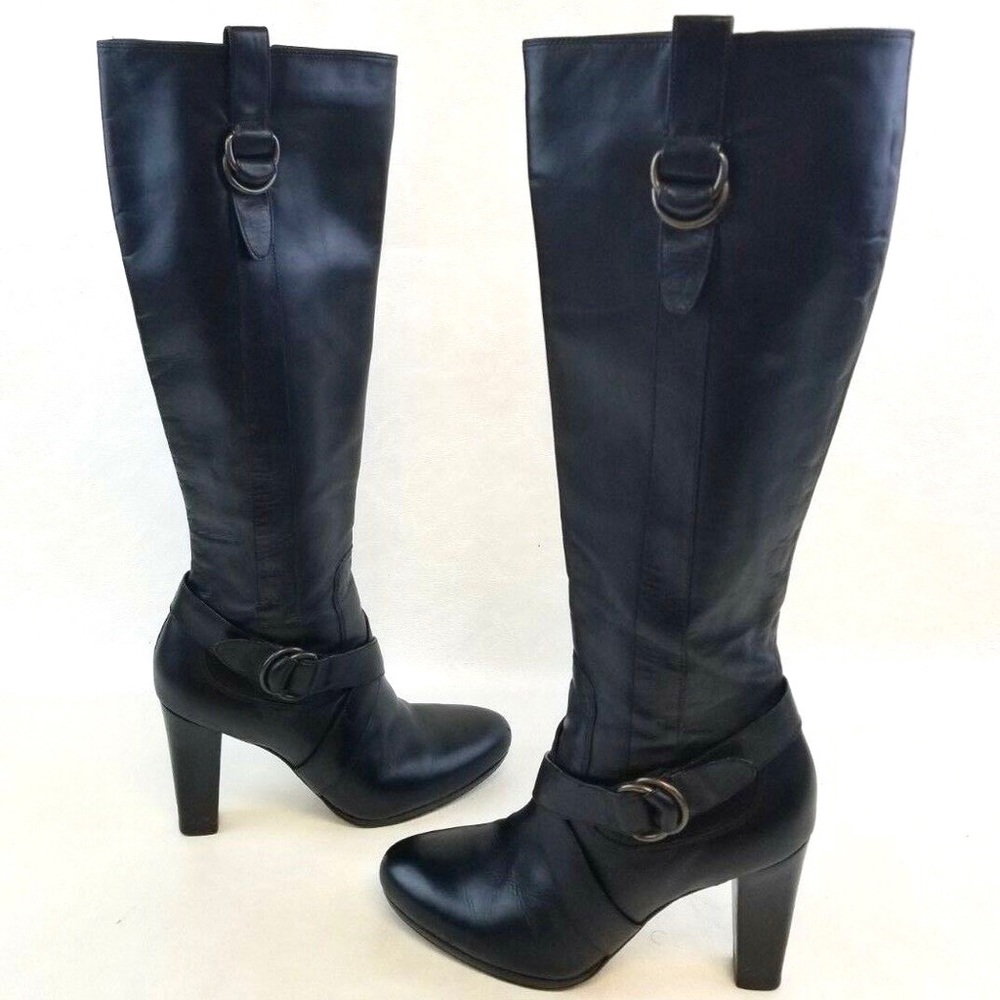 💕Cole Haan KneeHigh Block Leather NikeAir Boot